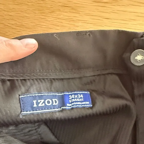 NWT Izod Men's Black Dress Pants - Classic Straight Fit - Picture 4 of 8